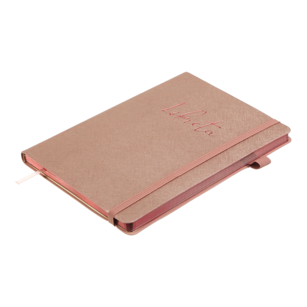 Блокнот деловой Buromax Libreta А5 96 л. без линирования обложка искусственная кожа бежевый (BM.295017-28) - Pampik - 3