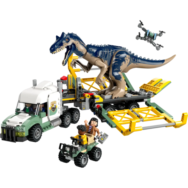 Конструктор LEGO Jurassic World Місії динозаврів Вантажівка для перевезення алозавра, 588 деталей (76966) - Pampik - 3