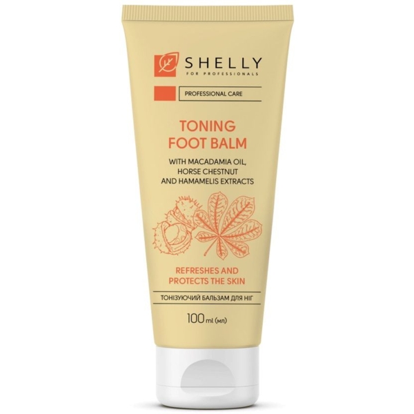 Бальзам для ніг Shelly тонізуючий з олією макадамії, екстрактами кінського каштана та гамамелісу 100 мл - Pampik
