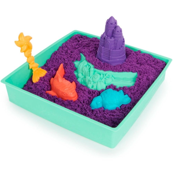 Набір піску для дитячої творчості Kinetic Sand V2 Замок з піску, 454 г, фіолетовий (71402) - Pampik - 3