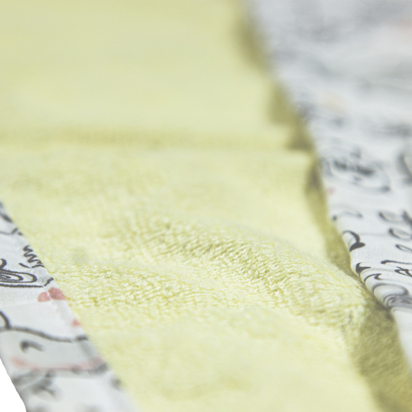 Пелюшка непромокальна Еко Пупс Eco Cotton Бегемотики-пташки, 50х70см, білий з сірим (EPG10N-5070-1) - Pampik - 3