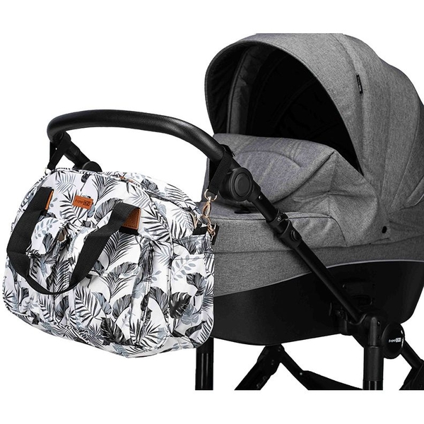 Сумка для мам FreeON Trend black/white (46507) - Pampik