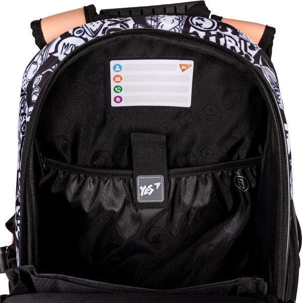 Рюкзак школьный Yes S-100 Anime полукаркасный, черный с персиковым (559579) - Pampik - 12