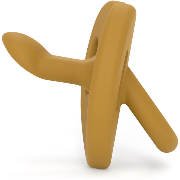 Пустушка Suavinex Colour Essence силіконова анатомічна, 0-6 місяців, жовтий (308083) - Pampik - 2