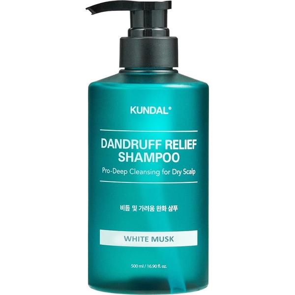 Шампунь Kundal Dandruff Relief Shampoo White Musk для сухой кожи головы с ароматом белого мускуса 500 мл - Pampik