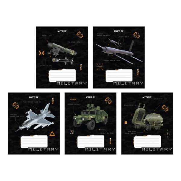 Набор тетрадей Kite Be Ukraine А5 в клетку 12 листов 25 шт. (K24-232-3) - Pampik