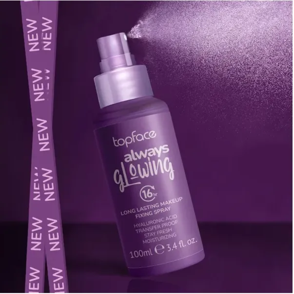 Спрей-фиксатор TopFace Always Glowing PT573 100 мл - Pampik - 2