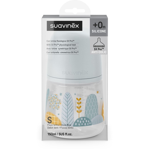 Бутылочка Suavinex Dreams, физиологическая соска, медленный поток, 150 мл, голубой (308316) - Pampik - 3