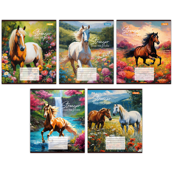 Набір зошитів 1 Вересня Stronger than the storm А5, в лінію, 12 аркушів, 25 шт. (767223) - Pampik