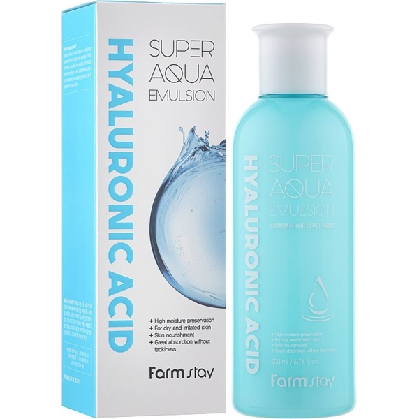 Эмульсия для лица FarmStay Hyaluronic Acid Super Aqua Emulsion 200 мл - Pampik
