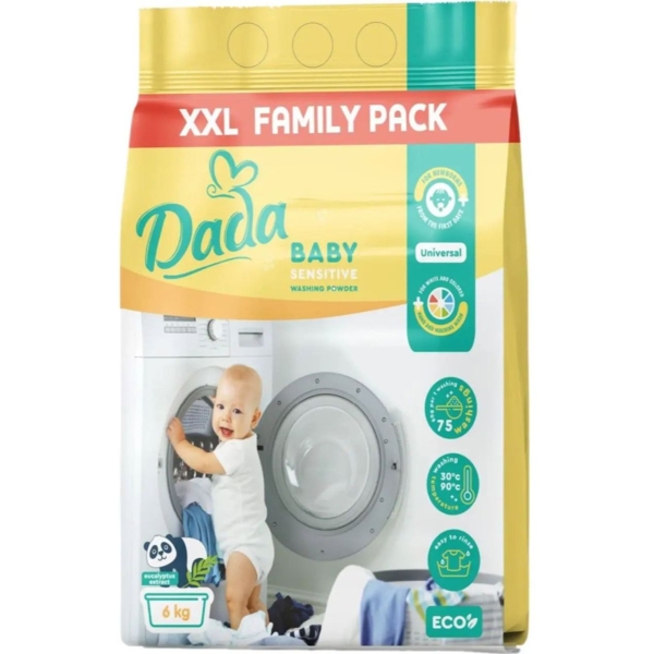 Пральний порошок Dada Baby Sensitive для дитячої білизни, 6 кг - Pampik