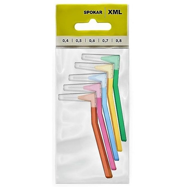 Набор міжзубних йоржиків Spokar ХМL Mix, кутові, 5 шт. - Pampik