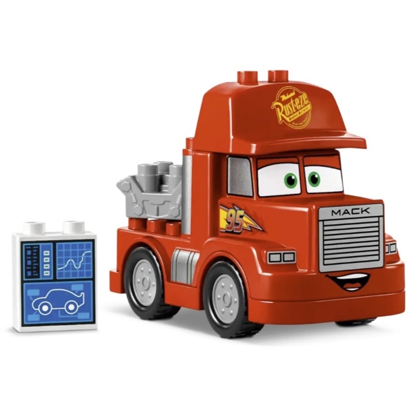 Конструктор LEGO DUPLO Disney and Pixar’s Тачки Мак на перегонах, 14 деталей (10417) - Pampik - 5