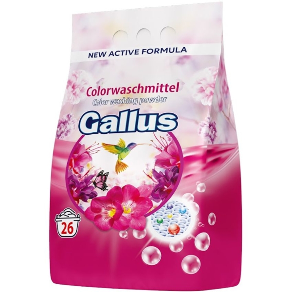 Пральний порошок Gallus Color для кольорової білизни, 1.7 кг - Pampik