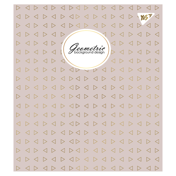 Набор тетрадей Yes Geometric Pantone Gold А5, в клетку, 48 листов, 5 шт. (766876) - Pampik - 4