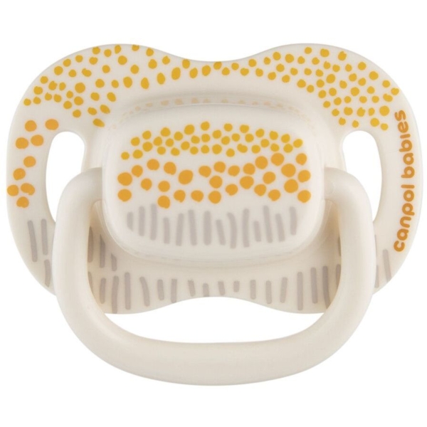 Пустышка силиконовая Canpol babies Mountains симметричная, 6-18 месяцев, 2 шт., желтый (34/931_yel) - Pampik - 2