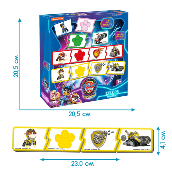 Набір магнітів Magdum Щенячий патруль Кольори (ML4034-21) - Pampik - 2