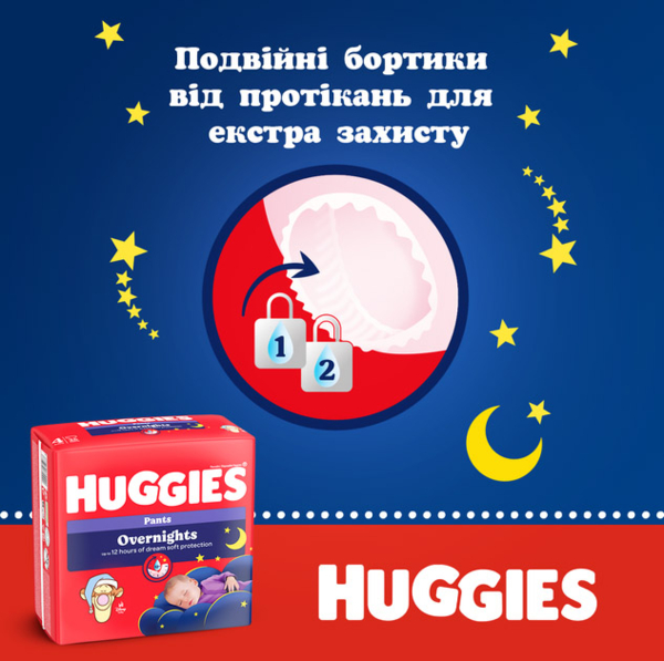 Подгузники-трусики Huggies Overnight 4 (9-14 кг), 26 шт. - Pampik - 8