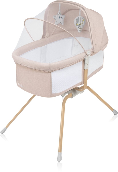 Ліжечко дитяче приставне Lionelo Malin Evo Beige Natural - Pampik - 4