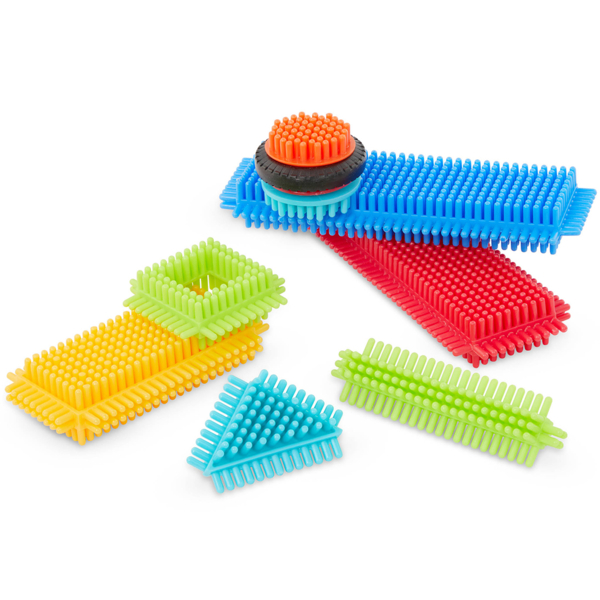 Конструктор-брістл Battat Lite Bristle Blocks Будівельник 36 деталей (BT3099Z) - Pampik - 4