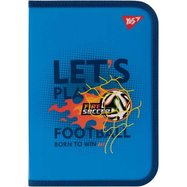 Папка для тетрадей YES Football пластиковая на молнии, В5 (492205) - Pampik