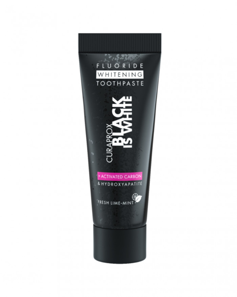 Набір: Зубна паста з активованим вугіллям Curaprox Black is White 10 мл + Зубна щітка Curaprox Ultra Soft - Pampik - 2