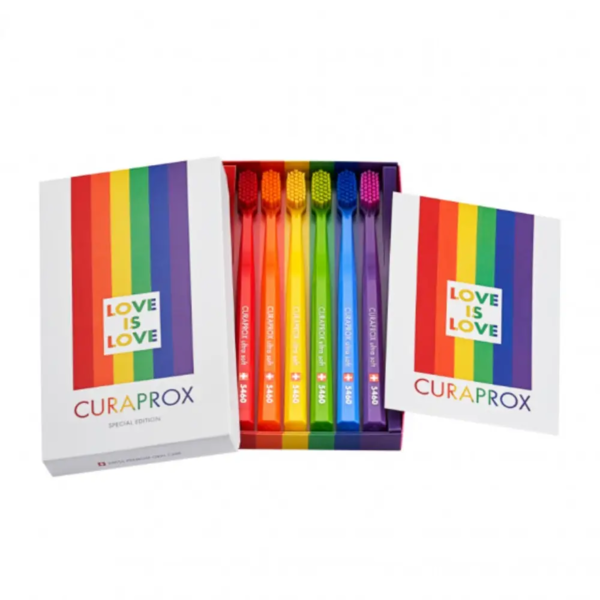 Набір зубних щіток Curaprox Rainbow Edition CS 5460 ultra soft, 0.10 мм, 6 шт. - Pampik - 2