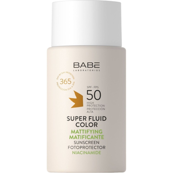 Сонцезахисний супер флюїд Babe Laboratorios Sun Protection SPF 50 з тонувальним ефектом 50 мл - Pampik