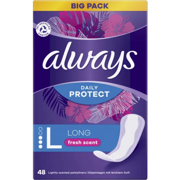 Щоденні прокладки Always Daily Protect Long Свіжий аромат, 48 шт. - Pampik - 2