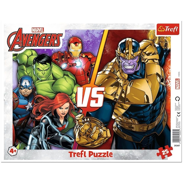 Пазли Trefl Рамкові Непереможна команда Месників Marvel 25 елементів - Pampik