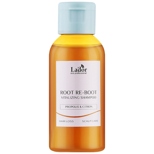 Шампунь для живлення волосся La'dor Root Re-Boot Vitalizing Shampoo Propolis & Citron 50 мл - Pampik