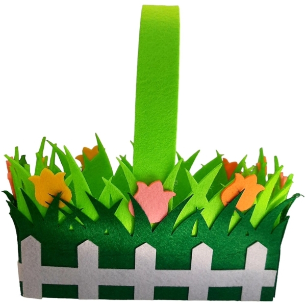 Корзина с травкой Аплі Краплі фетровая - Pampik