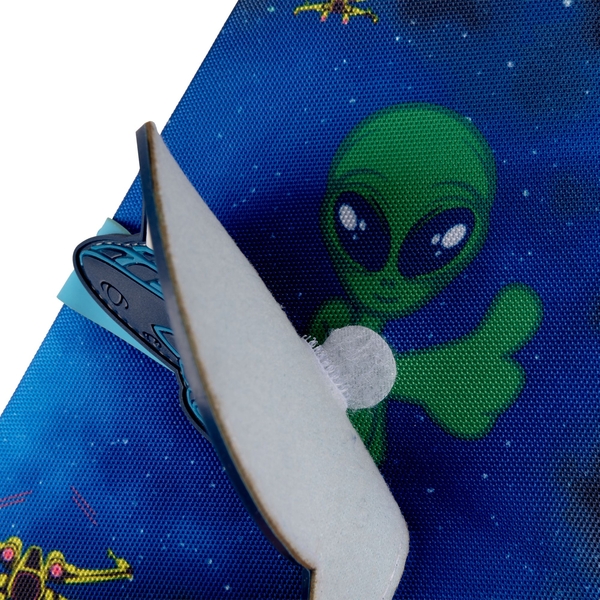 Пенал Yes UFO HP-04 твердый, одинарный с двумя клапанами, синий (533594) - Pampik - 3