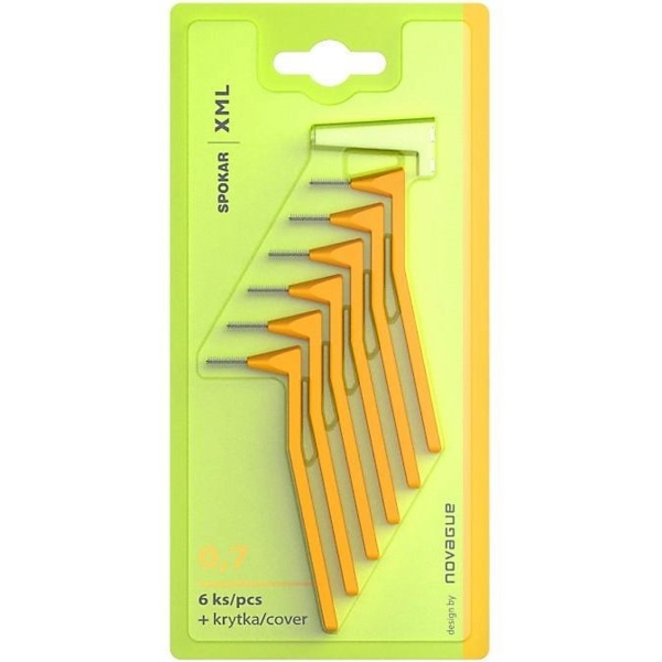 Міжзубні йоржики кутові Spokar ХМL 0.7 мм, 6 шт. - Pampik