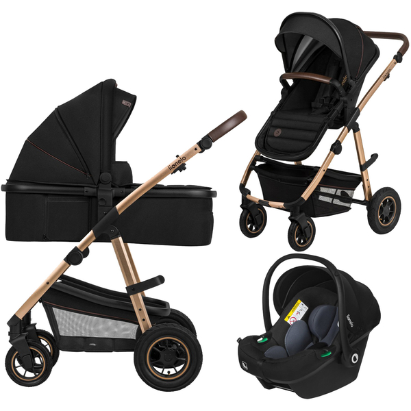 Універсальна коляска Lionelo Amber 3 в 1 Black Onyx (LO-AMBER BLACK ONYX (3in1)) - Pampik