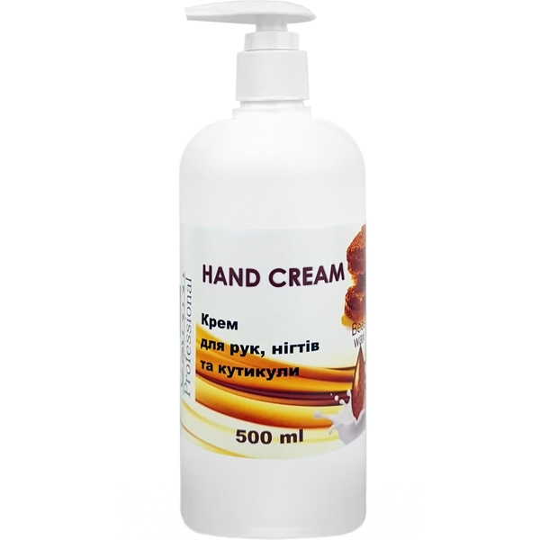Крем для рук, нігтів і кутикули Canni Hand Cream з бджолиним воском, 500 мл - Pampik
