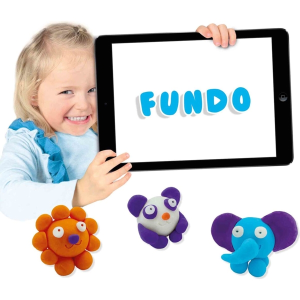 Незасыхающая масса для лепки Ses Creative FunDo Дикие животные 4 цвета (00813S) - Pampik - 4