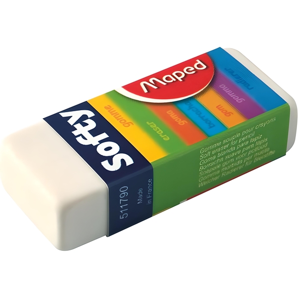 Ластик Maped Softy в картонном держателе (MP.511790) - Pampik