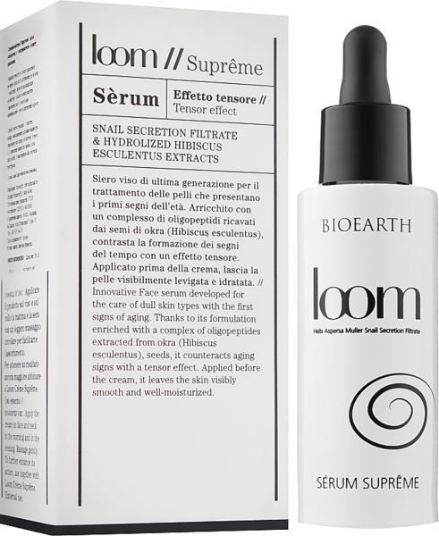 Сыворотка для лица Bioearth Loom Supreme Serum с экстрактом слизи улитки 30 мл - Pampik - 2