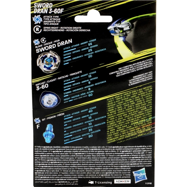 Іграшка-дзиґа Hasbro Beyblade X з пусковим пристроєм (G0175_F9580) - Pampik - 5