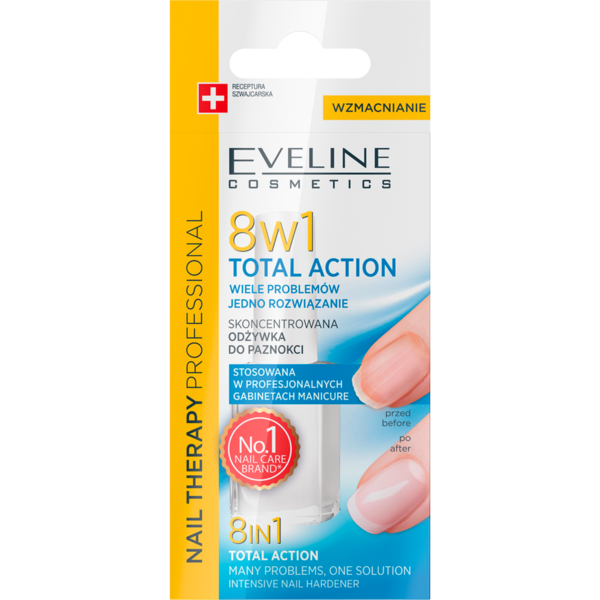 Концентрований засіб Eveline Cosmetics Nail Therapy Professional 8 в 1 для зміцнення нігтів 12 мл - Pampik - 2