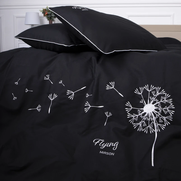 Комплект постельного белья MirSon Ranforce Elite 16-9000 Black Stone "Flying" 110 х 140 см - Pampik - 6