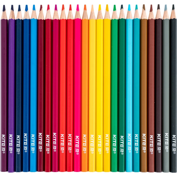 Карандаши цветные Kite Classic 24 шт. (K-055) - Pampik - 4