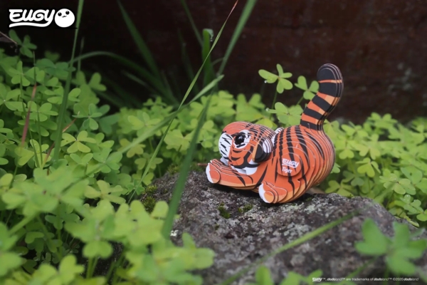 Збірна 3Д модель Eugy Зоопарк Тигр (XEG-012) - Pampik - 8