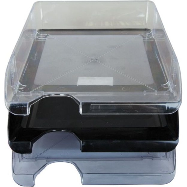 Лоток для бумаги Buromax Jobmax горизонтальный черный (BM.6000-01) - Pampik - 2