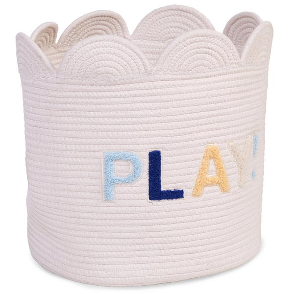 Кошик для іграшок Childhome Flower, 35x35x35 см, білий (CCBAFL35) - Pampik - 2