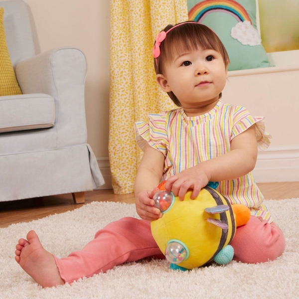 Сенсорная мягкая игрушка Battat Пчелка Пушистик Дзиж (BX2037Z) - Pampik - 9