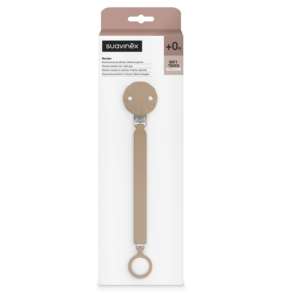 Кліпса для пустушки Suavinex Wonder, бежевий (402544) - Pampik - 2
