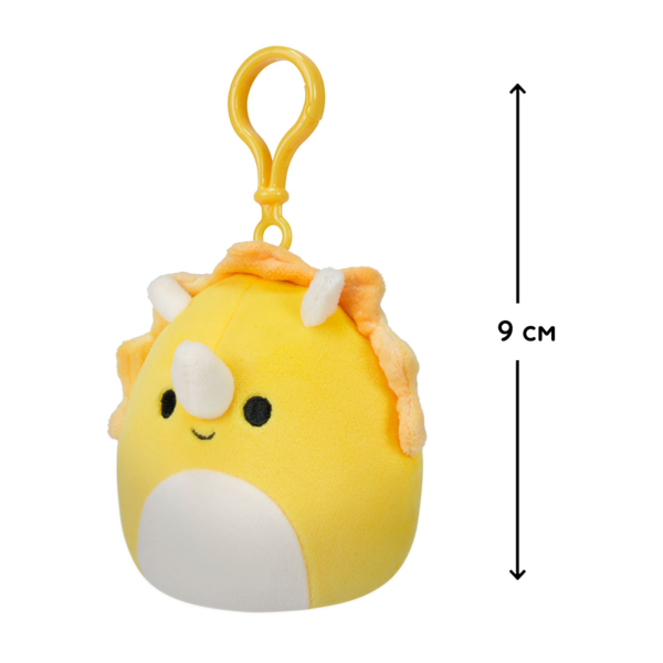 Мягкая игрушка-брелок Squishmallows Утконос Бриндал на клипсе, 9 см (SQCP00215) - Pampik - 2