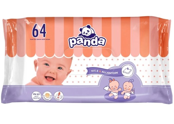 Вологі серветки Panda, 64 шт. - Pampik